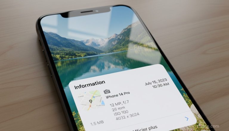 Comment afficher les métadonnées d'une photo sur iPhone ?